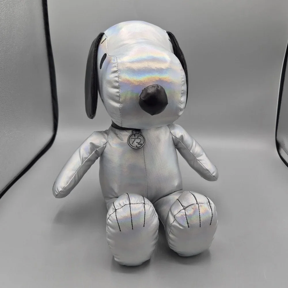 Peanuts 75th Anniversary Snoopy Silver‎ Plush Toy - Brand New